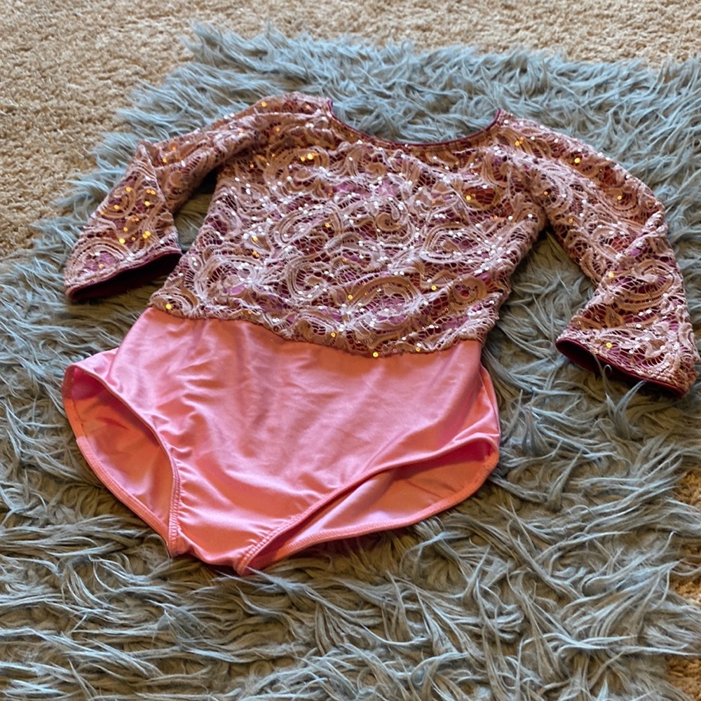 Pink glitter leotard